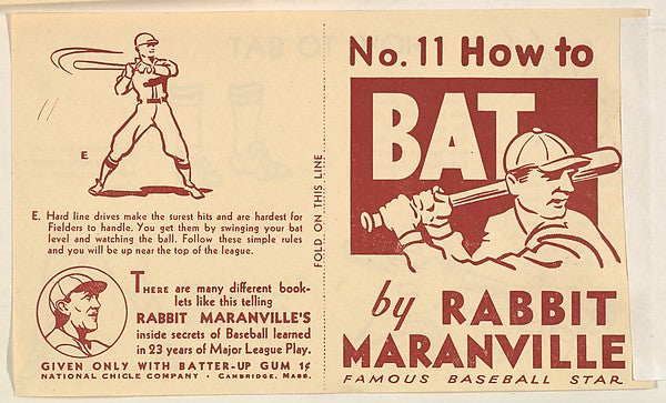 :No. 11 How to Bat 1936-16x12"(A3) Poster