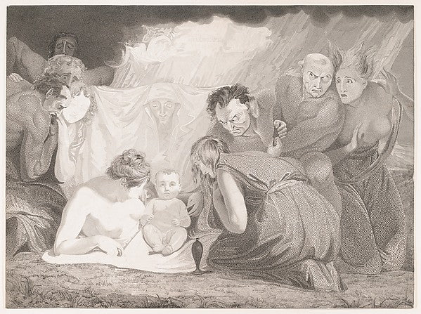 After George Romney:Infant Shakespeare Attended by Nature an-16x12"(A3) Poster