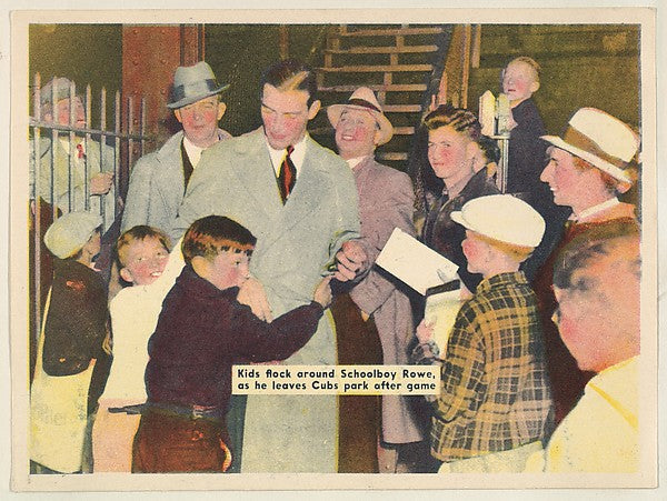 :Kids flock around Schoolboy Rowe as he leaves Cubs park aft-16x12"(A3) Poster