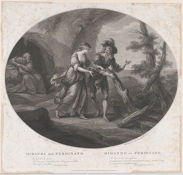 After Angelica Kauffmann:Ferdinand and Miranda 1786-16x12"(A3) Poster