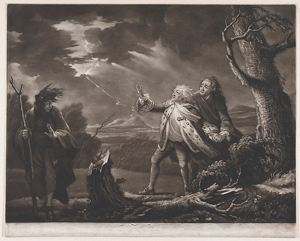 After Benjamin Wilson:David Garrick as King Lear 1761-16x12"(A3) Poster