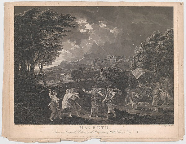 After Francesco Zuccarelli:Macbeth and the Witches 1770-16x12"(A3) Poster
