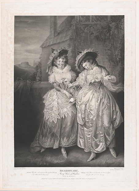 After Matthew William Peters:Mrs. Ford and Mrs Page 1793-16x12"(A3) Poster