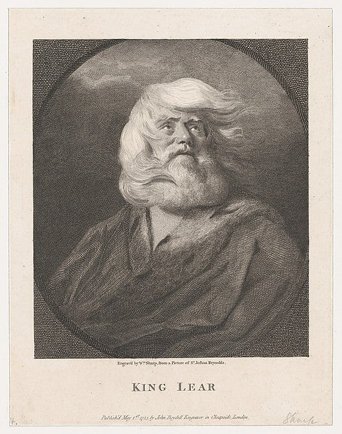 After Sir Joshua Reynolds:King Lear 1783-16x12"(A3) Poster