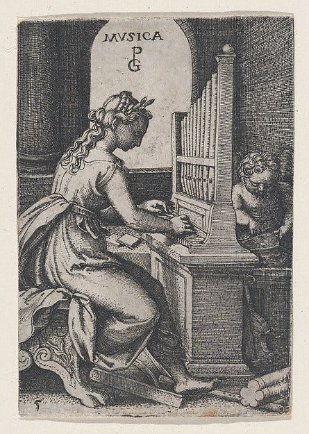 Georg Pencz:Musica from The Liberal Arts -16x12"(A3) Poster