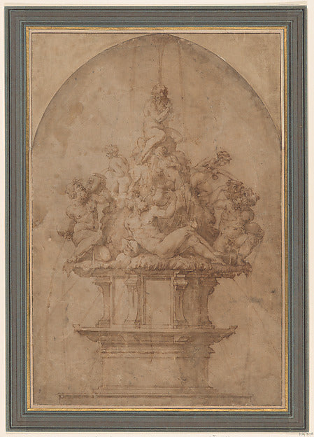 Design for a Fountain with River Gods and Nymphs 1511–74-Giorg, Poster Print Wall Art