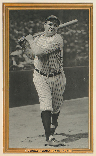 :George Herman Ruth from the Goudey Premiums series issued b-16x12"(A3) Poster
