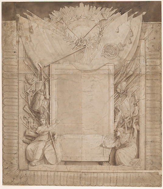 Thomas Stothard:Design for a Memorial for Sir William Myers -16x12"(A3) Poster