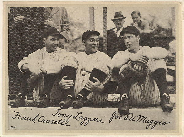 :Frank Crosetti Tony Lazzeri and Joe DiMaggio from the "Base-16x12"(A3) Poster