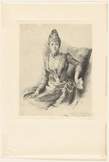 Portrait of Mlle Quivoron 1860–1914-Marie Bracquemond , Poster Print Wall Art