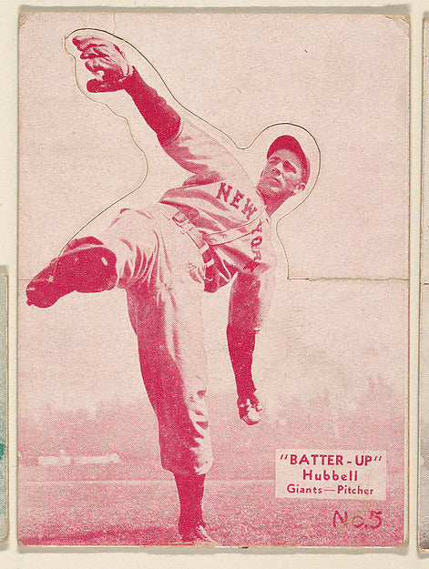 :Card 5 Hubbell Giants Pitcher from the Batter Up series is-16x12"(A3) Poster