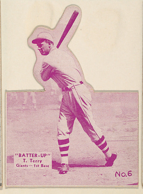 :Card 6 T. Terry Giants 1st Base from the Batter Up series -16x12"(A3) Poster
