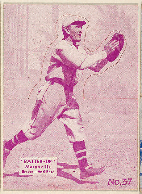 :Card 37 Maranville Braves 2nd Base from the Batter Up seri-16x12"(A3) Poster