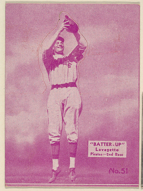 :Card 51 Lavagetto Pirates 2nd Base from the Batter Up seri-16x12"(A3) Poster