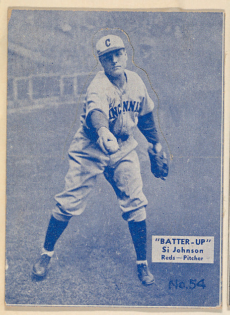 :Card 54 Si Johnson Reds Pitcher from the Batter Up series -16x12"(A3) Poster