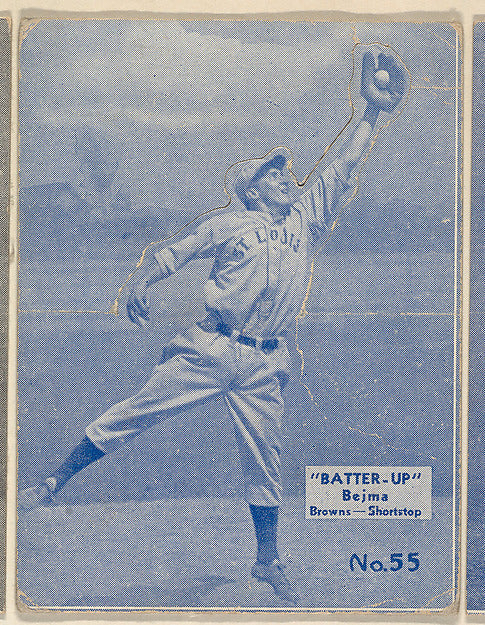 :Card 55 Bejma Browns Shortstop from the Batter Up series i-16x12"(A3) Poster