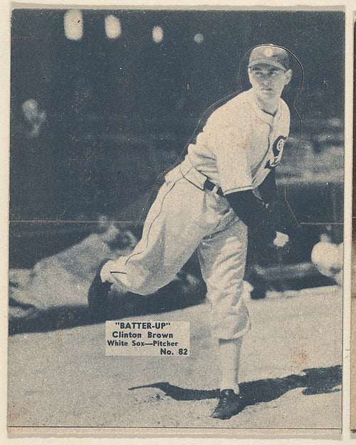 :Card 82 Clinton Brown White Sox Pitcher from the Batter Up-16x12"(A3) Poster