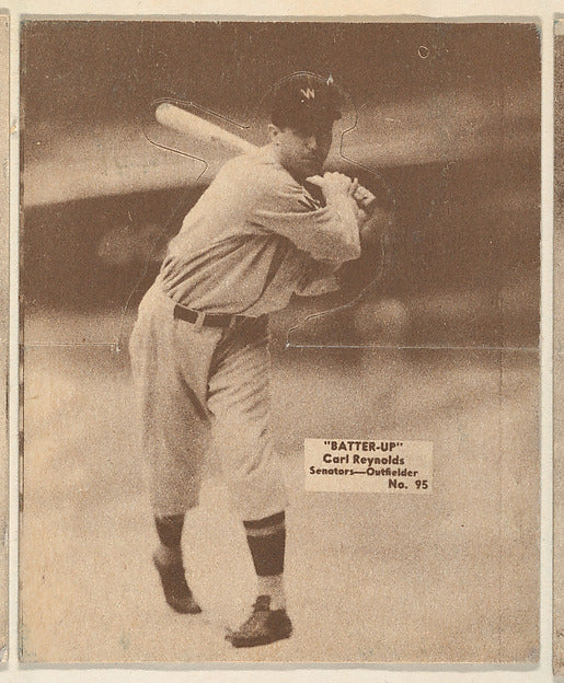 :Card 95 Carl Reynolds Senators Outfielder from the Batter -16x12"(A3) Poster