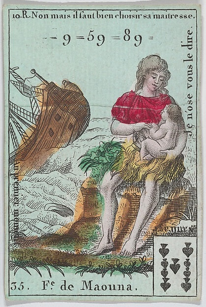 Anonymous, French, 18th century:F.e de Maouna from playing c-16x12"(A3) Poster