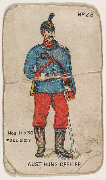 :Number 23 Austro-Hungarian Officer from the "Soldier Cards"-16x12"(A3) Poster