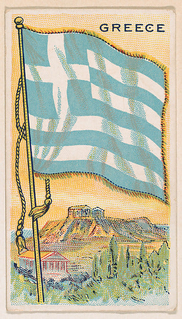 :Flag of Greece from the Flags of All Nations series issued -16x12"(A3) Poster