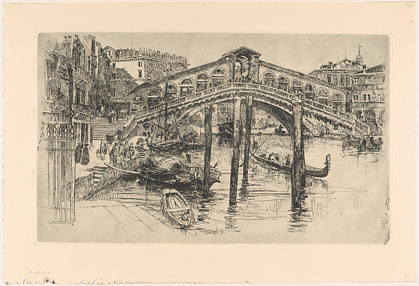 The Rialto Venice 1883-Frank Duveneck,16x12"(A3)Poster