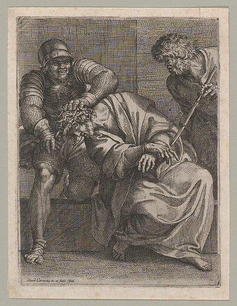 Christ Crowned with Thorns 1606-Annibale Carracci, Poster Print Wall Art
