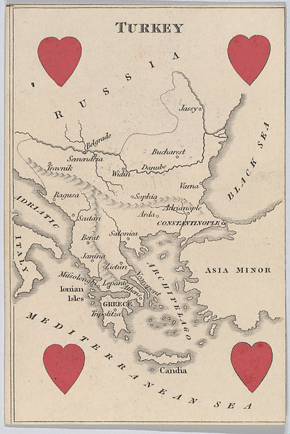 :Turkey from Court Game of Geography 1838–55-16x12"(A3) Poster