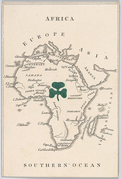 :Africa from Court Game of Geography 1838–55-16x12"(A3) Poster