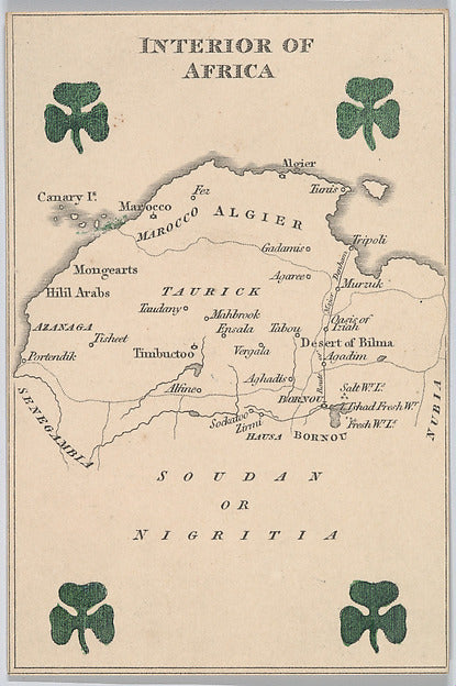 :Interior of Africa from Court Game of Geography 1838–55-16x12"(A3) Poster