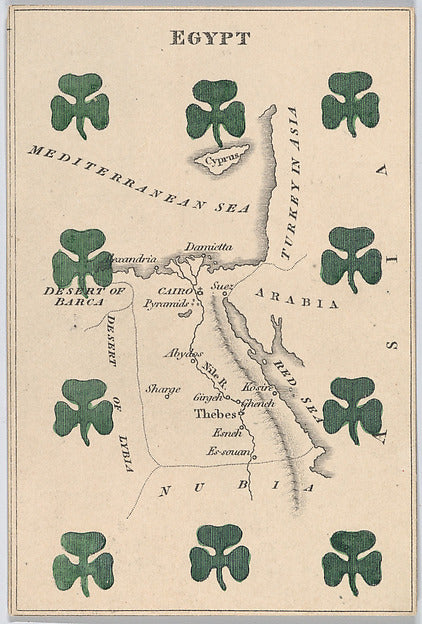 :Egypt from Court Game of Geography 1838–55-16x12"(A3) Poster