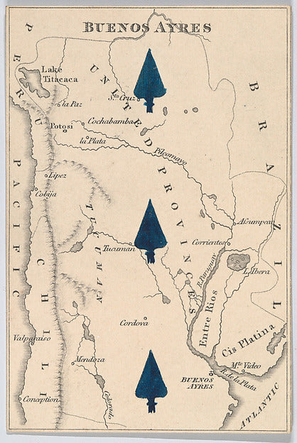 :Buenos Aires from Court Game of Geography 1838–55-16x12"(A3) Poster