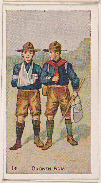 :Card 14 Broken Arm from the Boy Scouts series issued by th-16x12"(A3) Poster