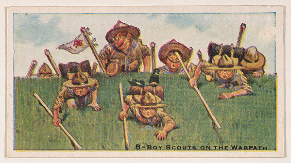 :Card 8 Boy Scouts on the Warpath from the Boy Scouts series-16x12"(A3) Poster