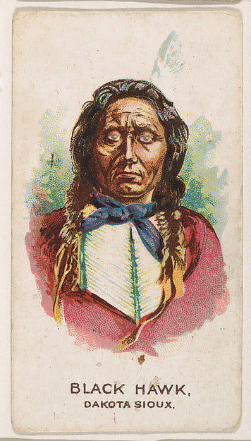 :Black Hawk Dakota Sioux from the Indian Pictures series iss-16x12"(A3) Poster