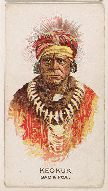 :Keokuk Sac & Fox from the Indian Pictures series issued by -16x12"(A3) Poster