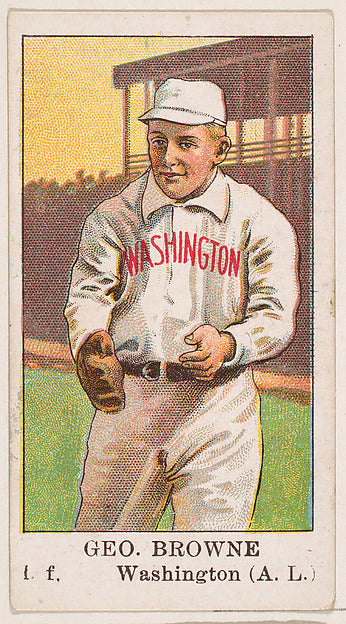 :George Browne Left Field Washington American League from th-16x12"(A3) Poster