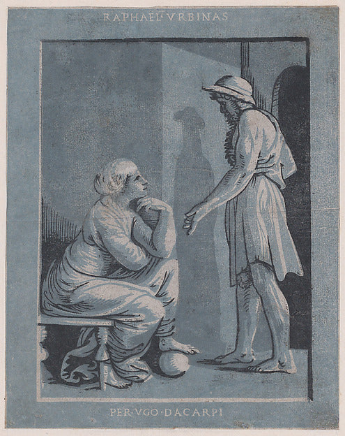 Raphael and His Mistress 1510–20-Ugo da Carpi,After Raphael , Poster Print