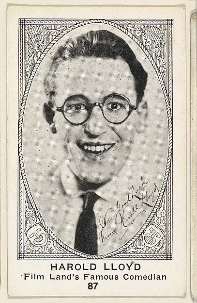:Card 87 Harold Lloyd Film Land's Famous Comedian from the M-16x12"(A3) Poster