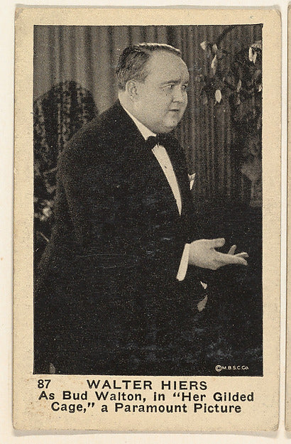 Original film still copyright by M.B.S.C. Co.:Card 87 Walter-16x12"(A3) Poster