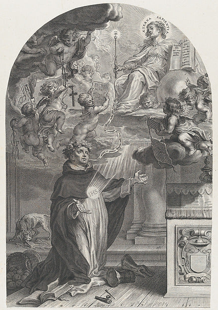 Cornelis Galle I , After Abraham van Diepenbeeck:The Blessed-16x12"(A3) Poster