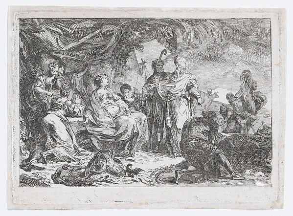 Gabriel de Saint-Aubin:Laban Searching for his Household God-16x12"(A3) Poster