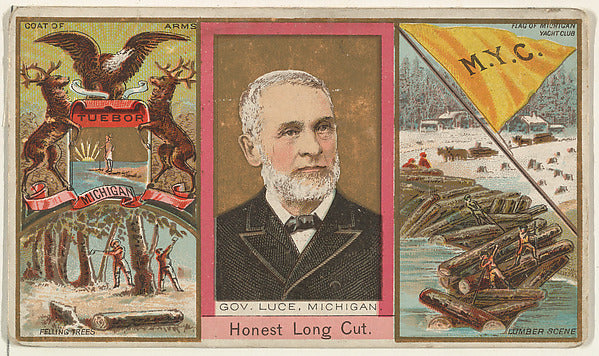 :Governor Luce Michigan from "Governors Arms Etc." series i-16x12"(A3) Poster