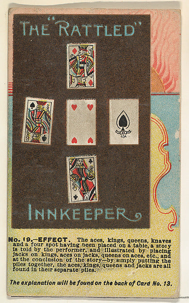 :Number 19 The Rattled Innkeeper from the Tricks with Cards -16x12"(A3) Poster