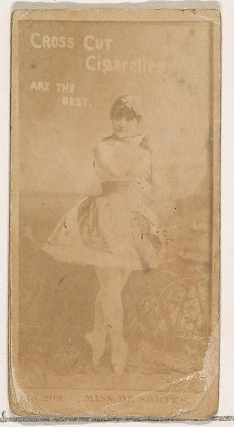 :Card Number 209 Miss De Sortes from the Actors and Actresse-16x12"(A3) Poster