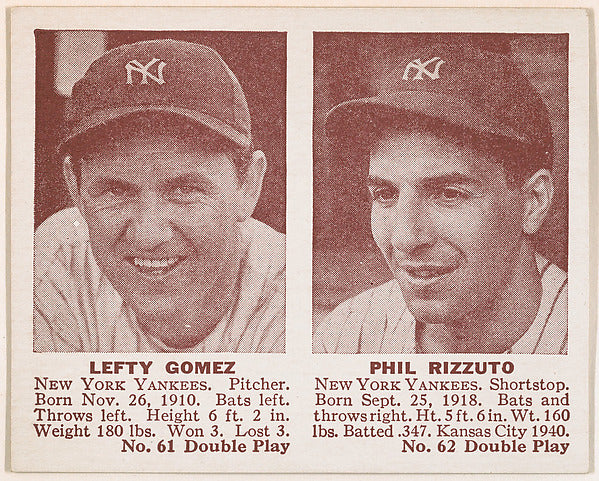 :Lefty Gomez Phil Rizzuto-16x12"(A3) Poster