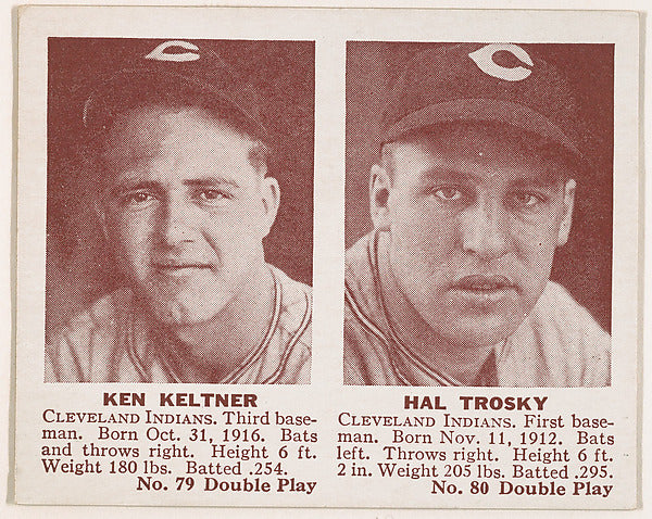 :Ken Keltner Hal Trosky-16x12"(A3) Poster