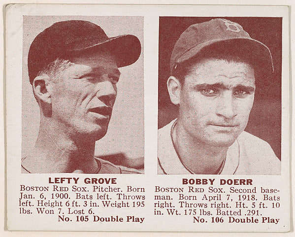 :Lefty Grove Bobby Doerr-16x12"(A3) Poster
