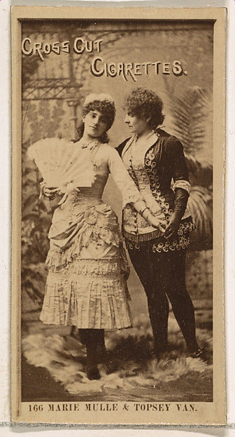 :Card Number 166 Marie Mulle and Topsey Van from the Actors -16x12"(A3) Poster