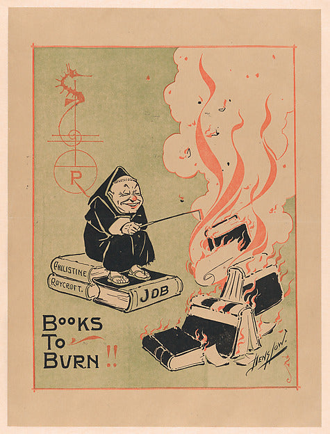 The Philistine: "Books to Burn" 1898-Will Denslow, Poster Print